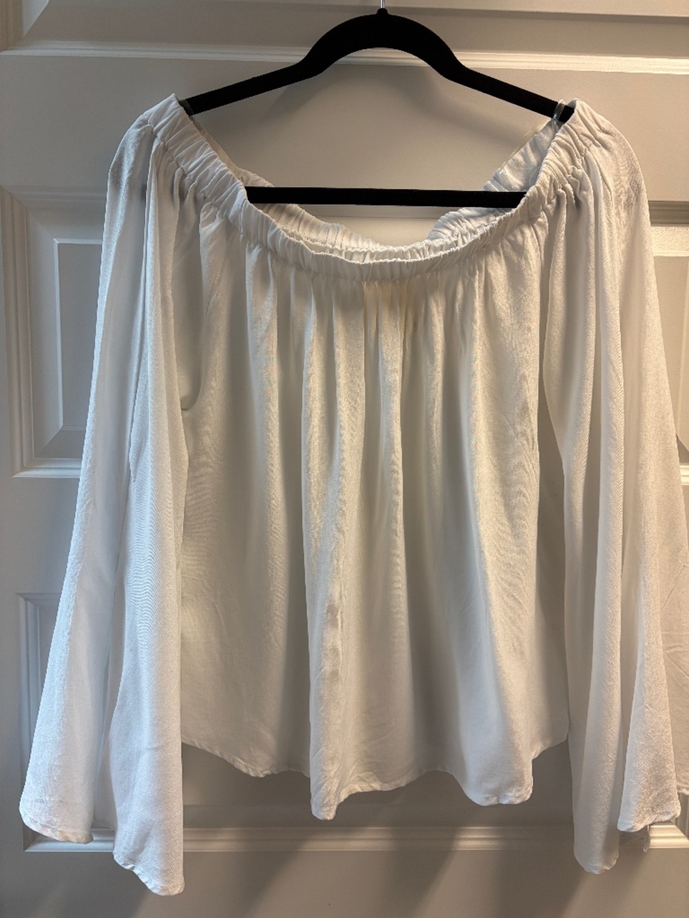 EUC Altar'd State Women's Off Shoulder Top Ruffle Long Sleeve Chiffon Blouse